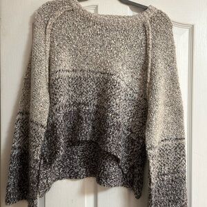 Women's Gray and Cream Sweater